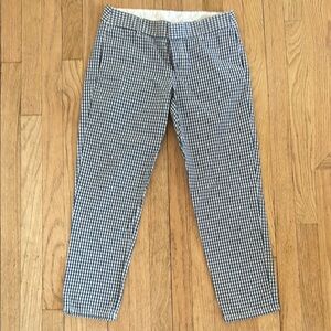 J Crew Gingham Print Pants size 0